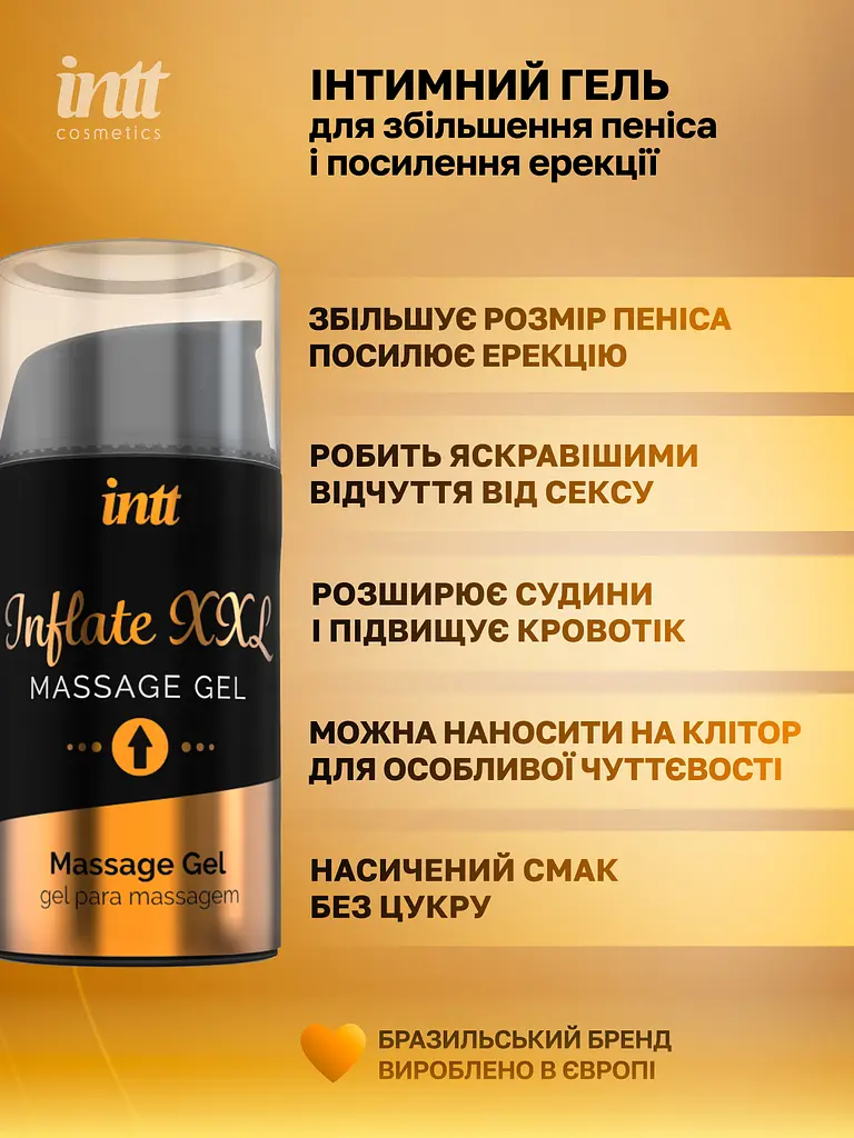 Гель для збільшення пеніса Intt Inflate XXL, 15 мл - фото 5