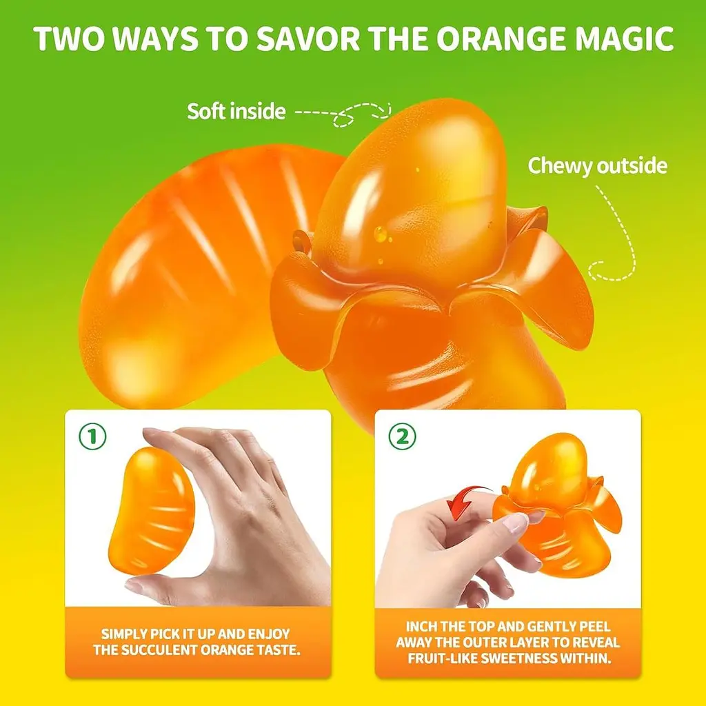 Желейні цукерки Amos Peelerz Peelable Gummy Orange 170г - фото 4