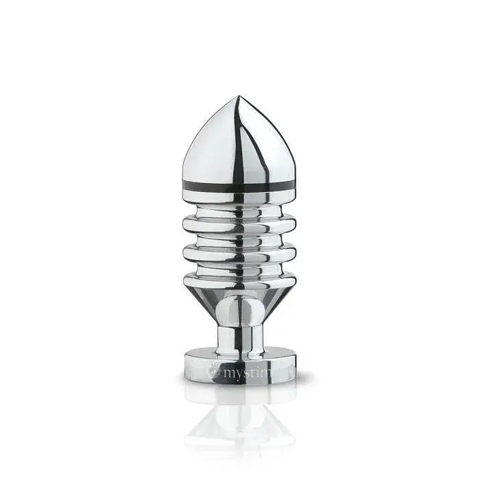 Mystim Hector Helix L - Металева анальна пробка для електростимулятора, 11.5х5см.