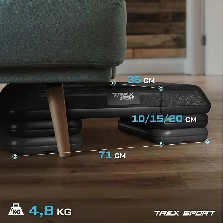 Степь платформа Trex Sport TX-038PAS к аэробике 3-уровневая черная - фото 10