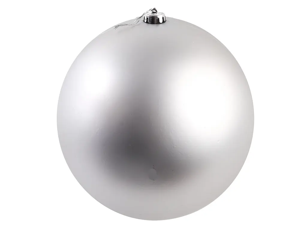 Велика ялинкова куля матова "SILVER" 25см 0980-25S - фото 2