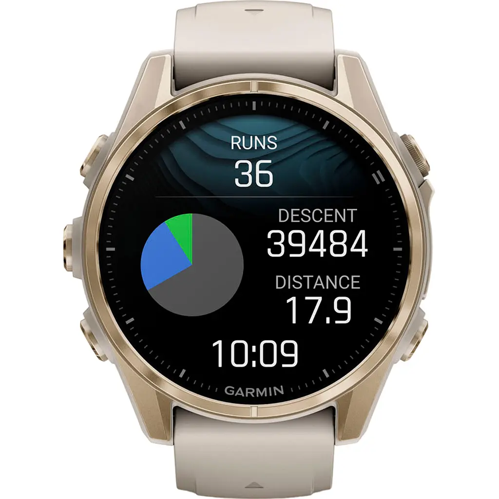 Смарт-годинник Garmin Fenix 8 AMOLED Sapphire 43mm Soft Gold with Fog Gray/Dark Sandstone Silicone Band (010-02903-10) [115093] - фото 11