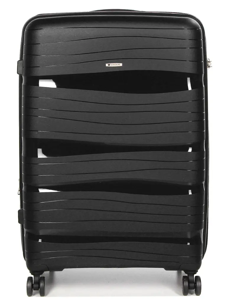 Валіза велика L поліпропілен Worldline Airtex 283 74,5×49×32см 120л Чорний - фото 3
