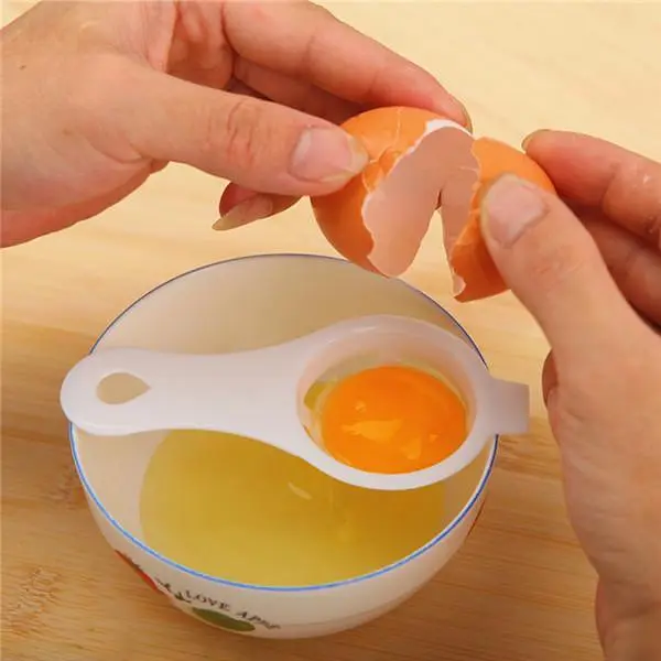 Сепаратор яєць ложка для відокремлення білка яйця 13.5 см, Kitchen Master Білий 85434 - фото 6