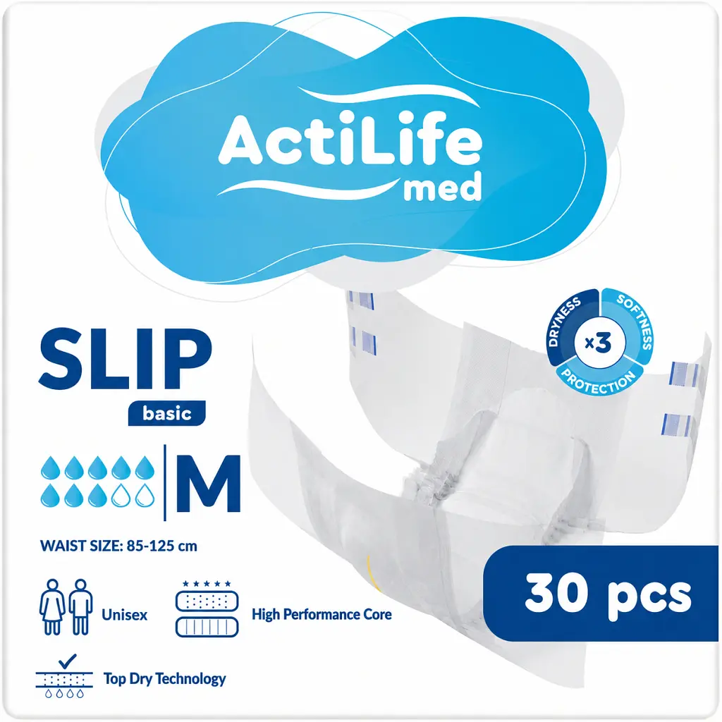 Підгузки для дорослих ActiLife Med Basic M, 30 шт (4820174981679)