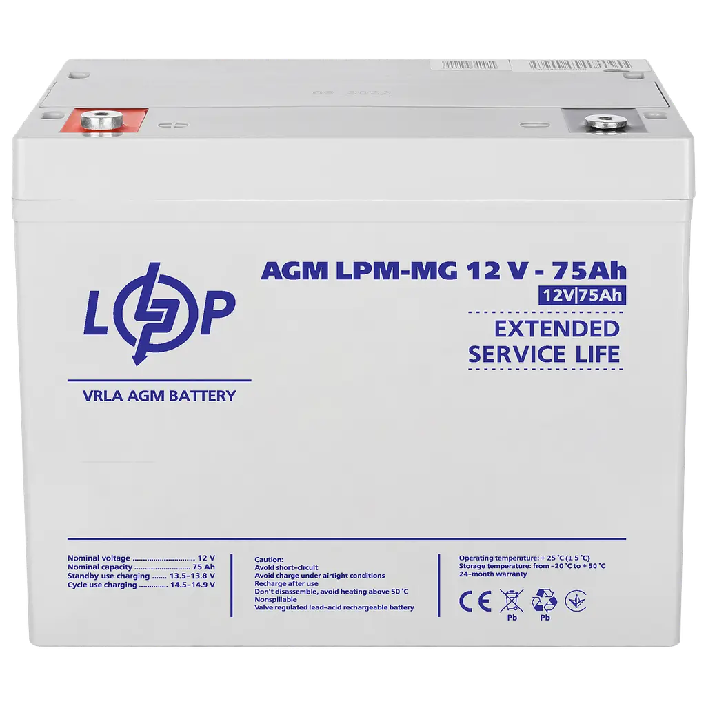 Акумулятор мультигелевий LPM-MG 12V - 75 Ah - фото 3