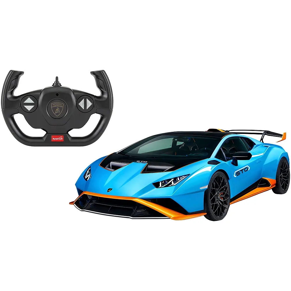 Машинка Rastar Lamborghini Huracan STO 1:14. Голубой - фото 2
