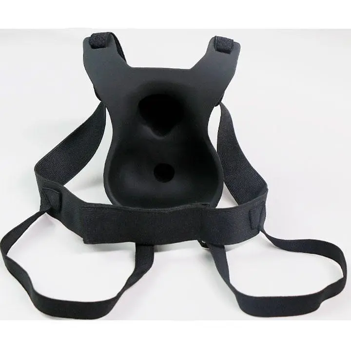 Чорний подвійний порожнистий страпон із вібрацією Lovetoy Vibrating Unisex Hollow Strap On 10 режимів - фото 2