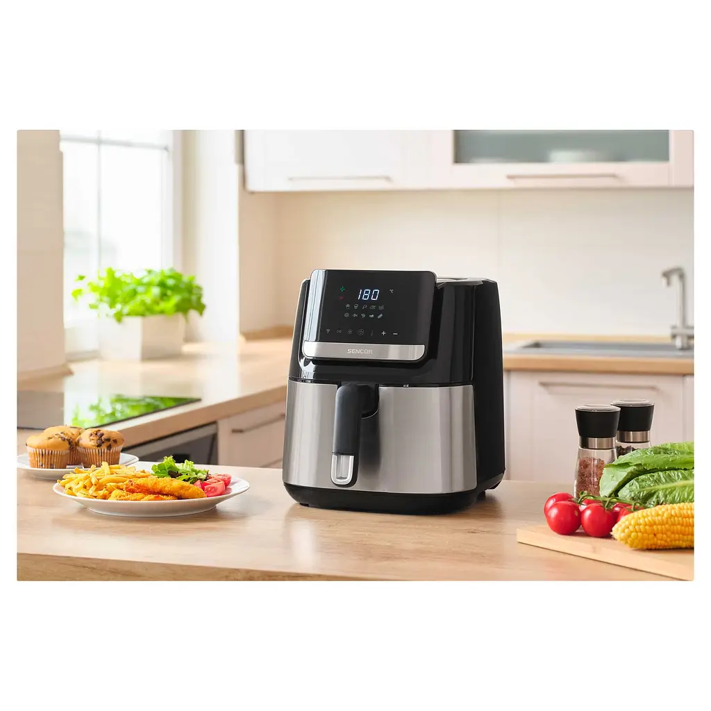 Мультипіч Sencor Vita Fryer нержавіюча сталь-чорна 1600 Вт (SFR6600SS) - фото 9