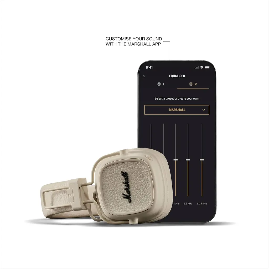 Навушники Marshall Major V Cream Original (Підтримка офіційного додатку)(1006833) - фото 2