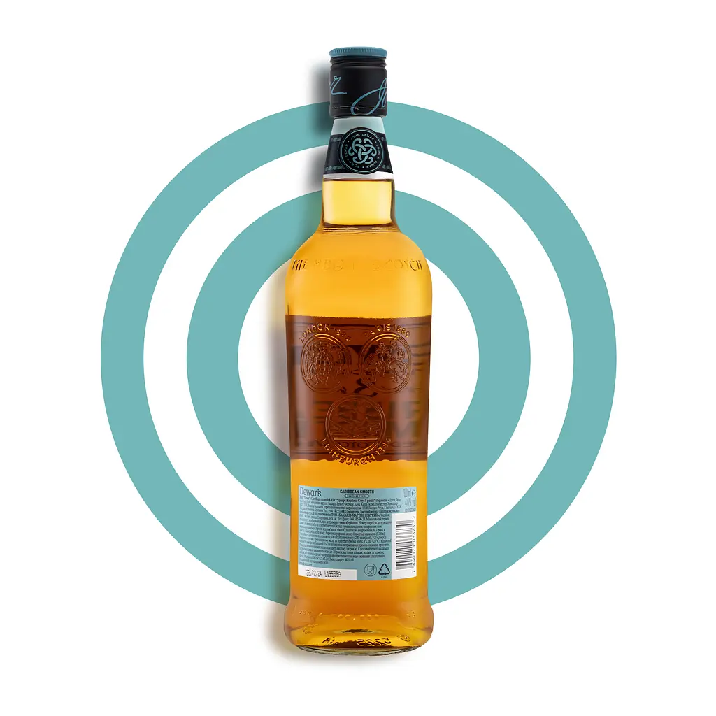 Віскі Dewar's Caribbean Smooth 8 yo Blended Scotch Whisky 40% 0.7 л - фото 5