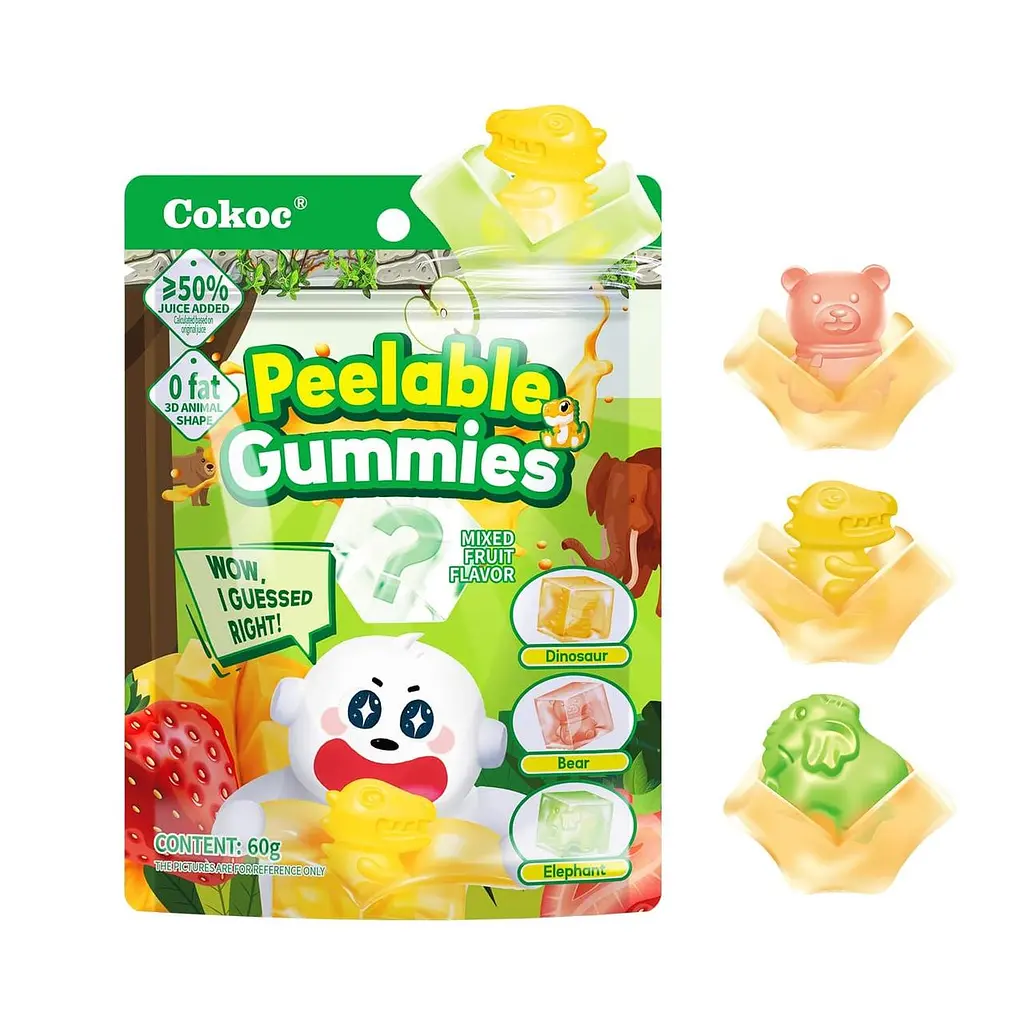 Цукерки желейні Cokoc Peelable Soft Candy Gummies Mystery Cube 60г - фото 5