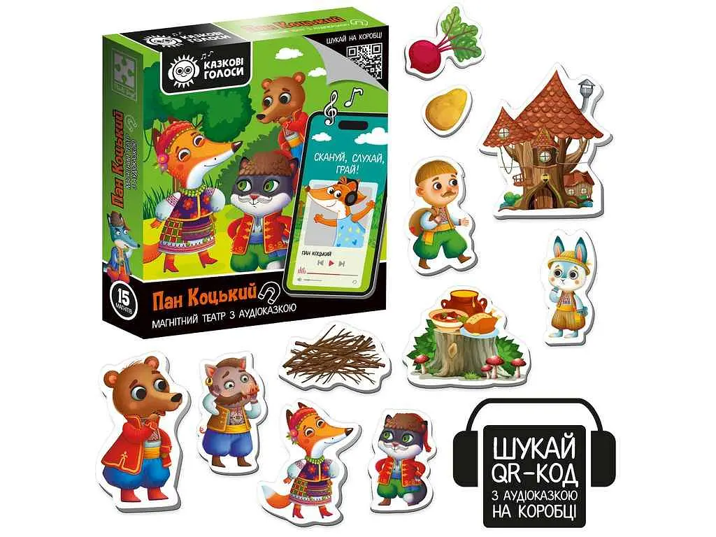 Гра розвиваюча VLADI TOYS "Пан Коцький" магнітний театр з аудіоказкою VT3206-34 - фото 2