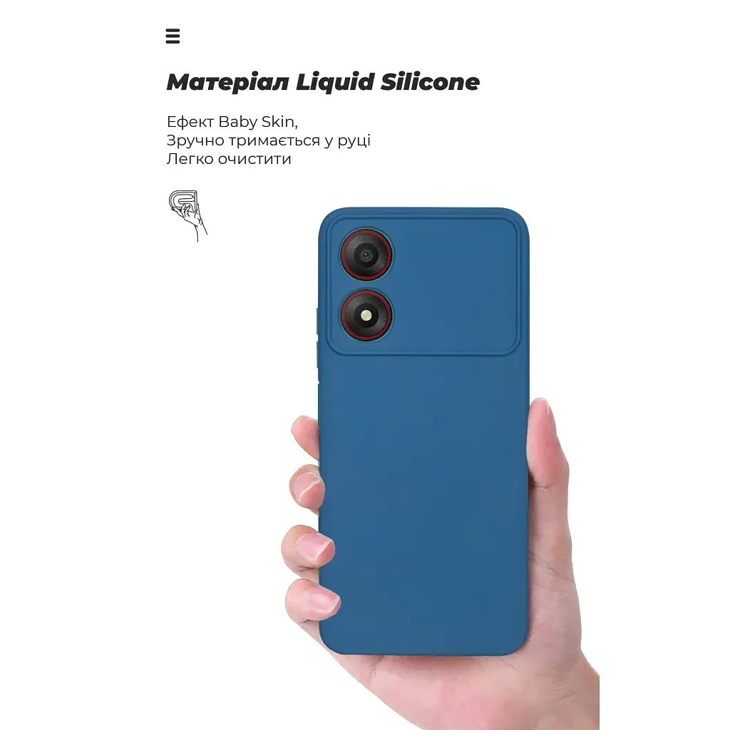 Чохол до мобільного телефона Armorstandart ICON ZTE Blade A34 Camera cover Blue (ARM78957) - фото 7