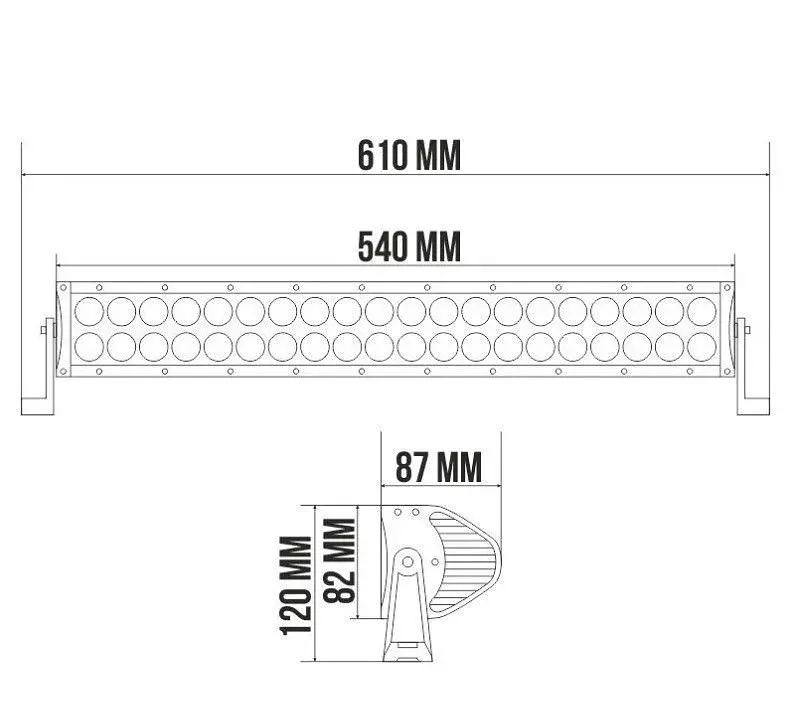 Світлодіодна Балка фара LED Belauto / 540x82x87 mm / 120W / 3W x 40 / 10-30V / Ближнє світло (BOL4003) - фото 2