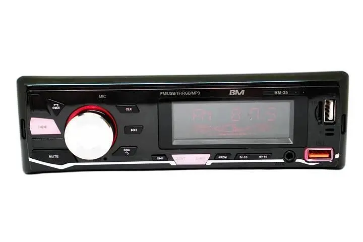 Автомагнітола Boschmann BM-25 Blue-tooth, MP3, RGB - підсвітка, 2xUSB, SD, AUX (1DIN) - фото 2