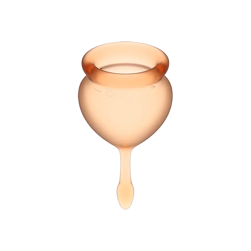 Набір менструальних чаш Satisfyer Feel Good 2 шт. помаранчевий - фото 2