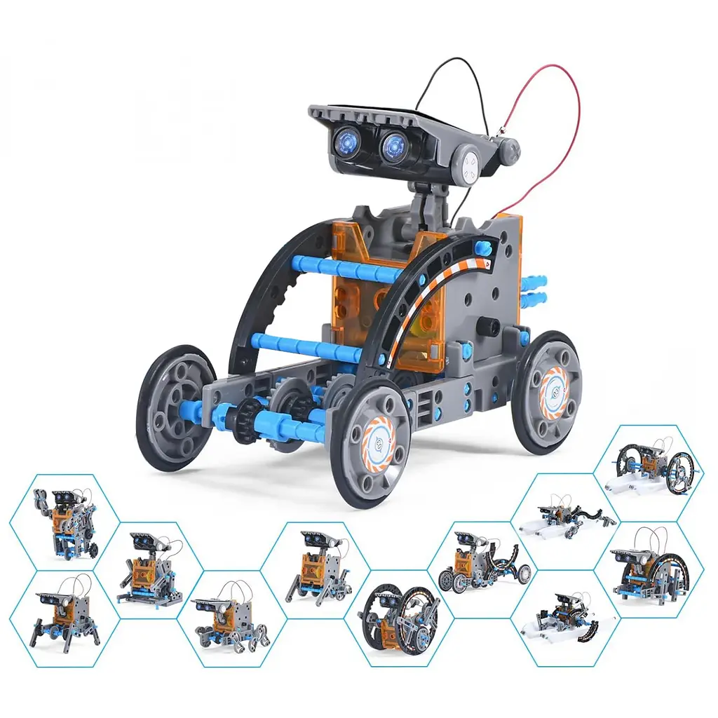 Набор солнечных автомобилей 12 в 1 синий - фото 3