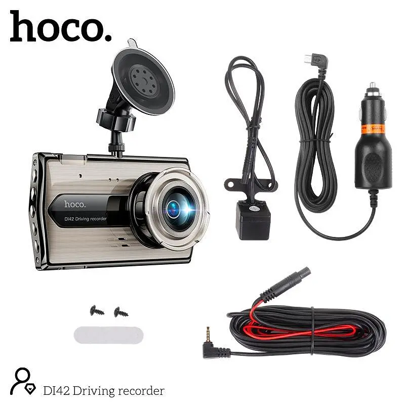Відеореєстратор HOCO DI42 Driving recorder with rear camera (комплект із задньою камерою) - фото 4
