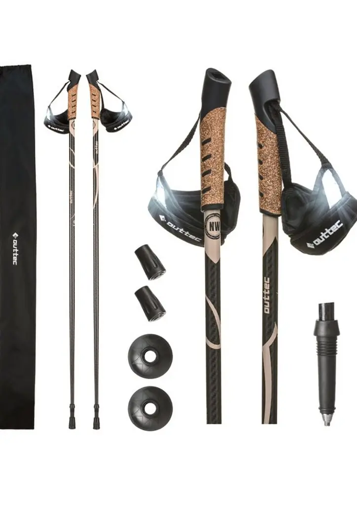 Трекінгові палки Outtec карбонові 115 см 1-секційні Anti-shock - фото 2