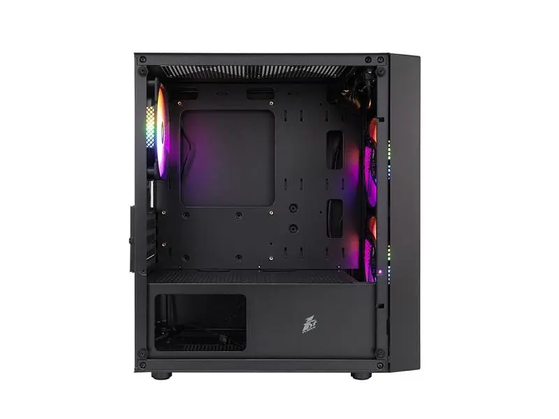 Корпус 1stPlayer BS-2-BK-3F1 Black - фото 3