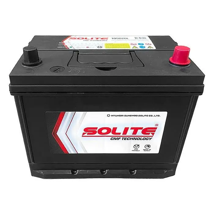 Аккумулятор Solite 6СТ-78Ah 105D26L ASIA Ев (-/+) 650CCA 260 x 173 x 225 мм - фото 2