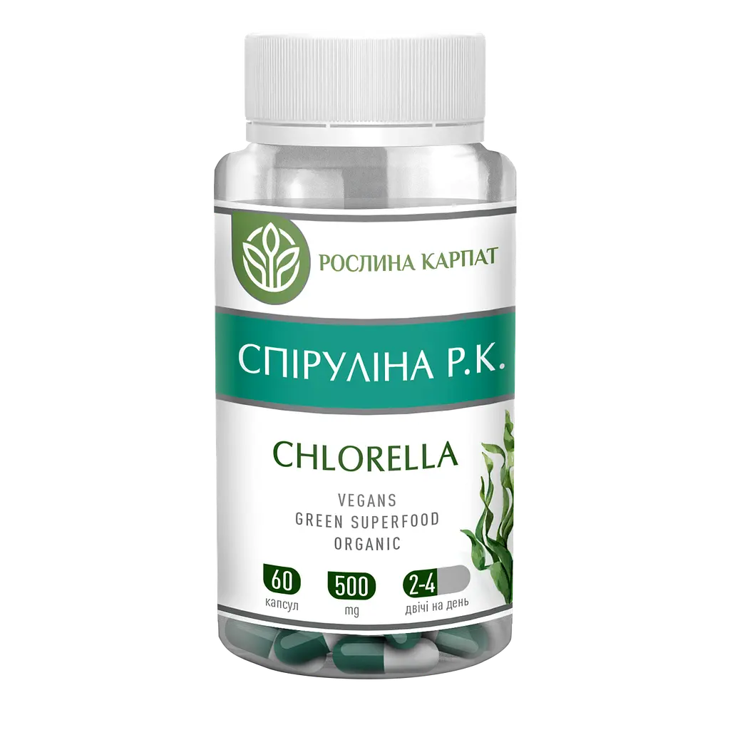 Спіруліна Р.К. Chlorella 60 кап.