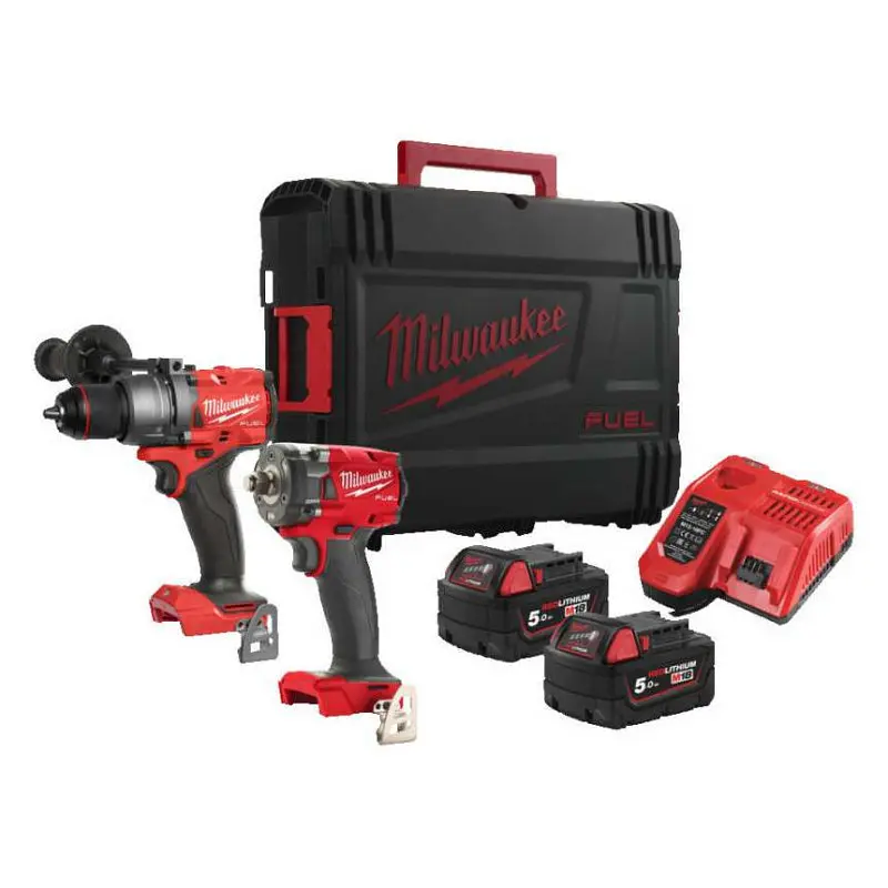 Набір акумуляторних інструментів M18FPP2B3-502X MILWAUKEE (Дриль-шурупокрут акумуляторний безщіткова ударна M18 FPD3-0X GEN 4 кру - фото 2