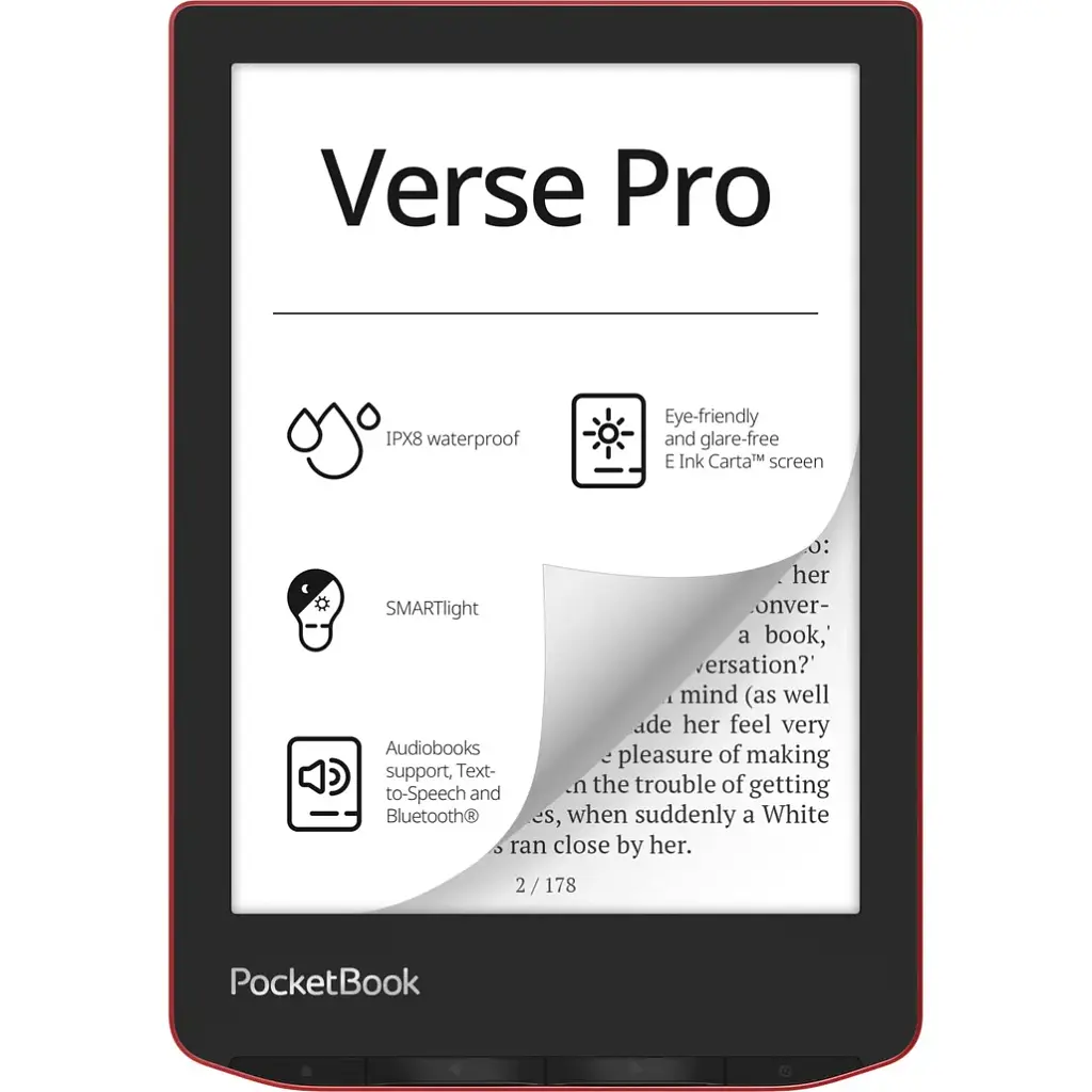 Електронна книга PocketBook 634 Verse Pro Passion Red (PB634-3-CIS, PB634-3-WW) [93956] - фото 2