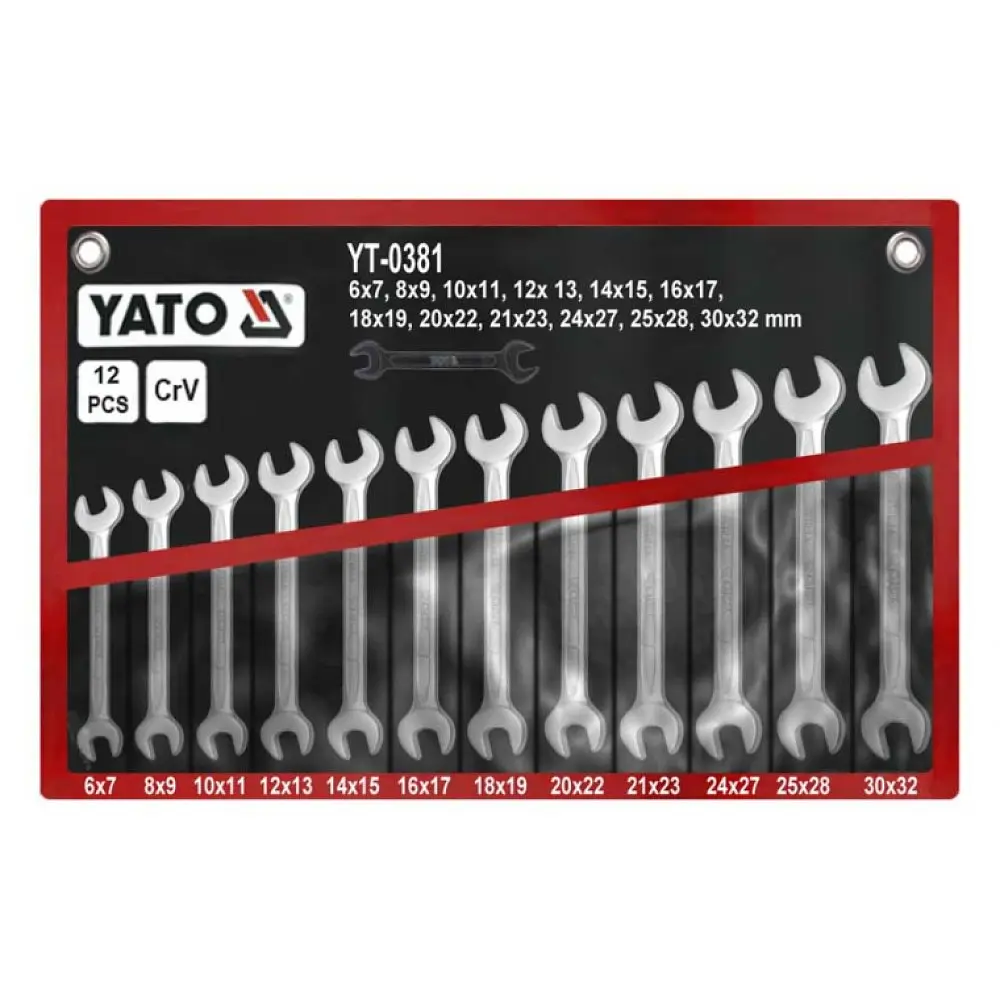 Набір ключів ріжкових Yato 6-32 мм в чохлі, 12 шт