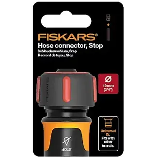 Конектор для шланга Fiskars LB30 19 мм (3/4") з автостопом (1027082) - фото 2