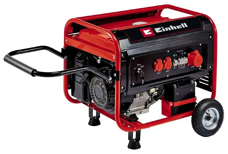 Генератор бензиновий Einhell TC-PG 55/E5, 230В/380В, 3.6/5.5кВт, 1/3фази, електростартер, 83кг
