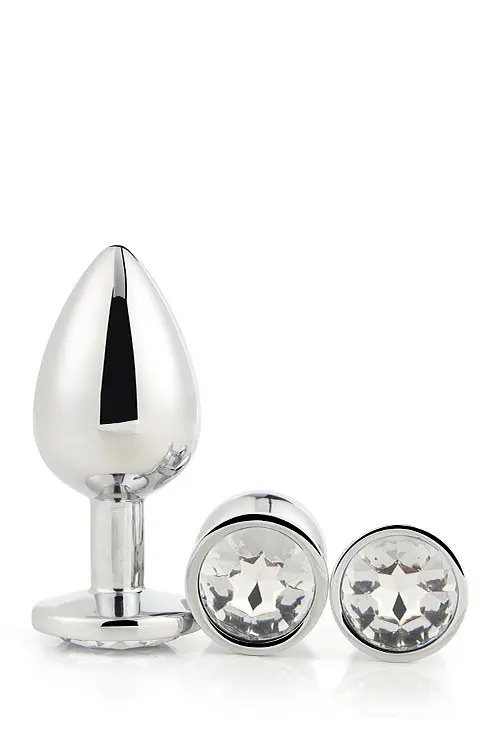 Набір анальних пробок Dream Toys GLEAMING LOVE SILVER PLUG SET, Сріблястий