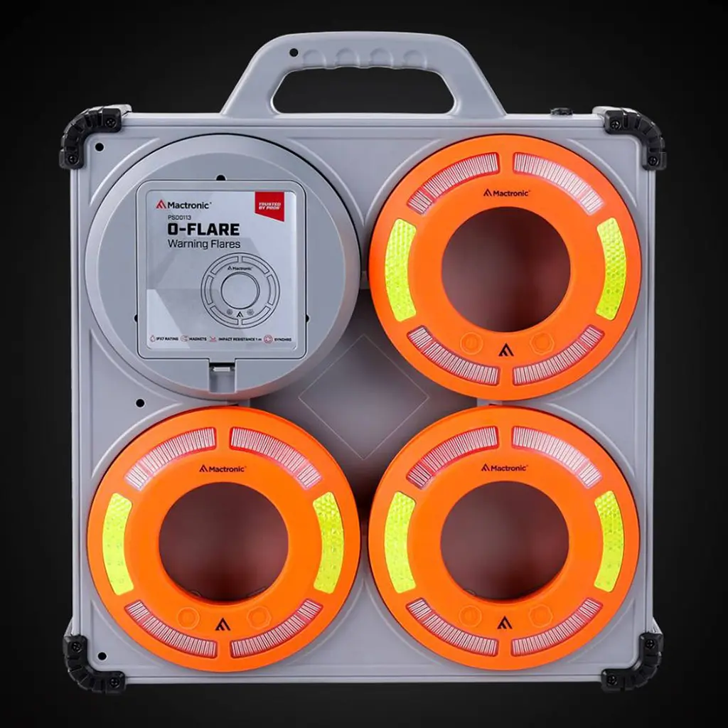 Комплект ліхтарів сигнальних Mactronic O-Flare 40 Lm Amber Magnetic 12/220V IPX7 6 шт Помаранчевий - фото 12