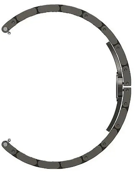 Браслет сталевий для Смарт-годинника Kospet Tank T2, M2, T3, T3 Ultra металевий ремінець Black (19597) - фото 3