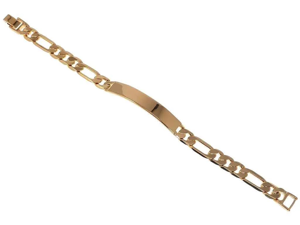 Браслет XUPING Позолота 18K "Плетіння Фігаро зі вставкою" довжина 19см х 8мм (130810) - фото 2