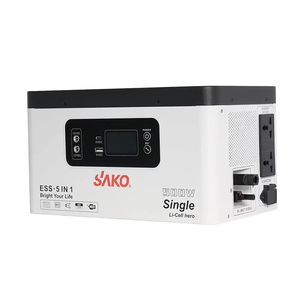 Портативна зарядна станція Sako Alpha-ESS-500W/1KWh. Потужність 500 Вт, енергоємність 1004.8 Вт*год, LifePO4 (42-00308) - фото 2