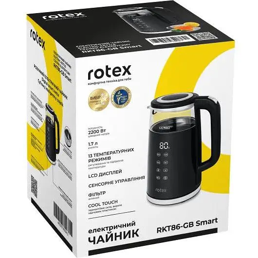 Електрочайник Rotex RKT86-GB Smart Black [117916] - фото 9