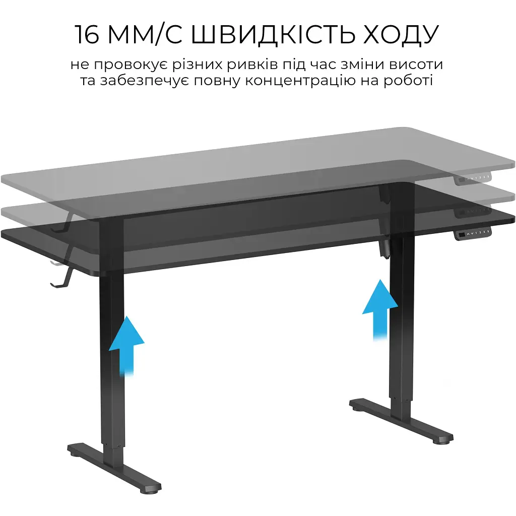 Комп'ютерний ігровий стіл OfficePro ODE1670B Black [124850] - фото 4