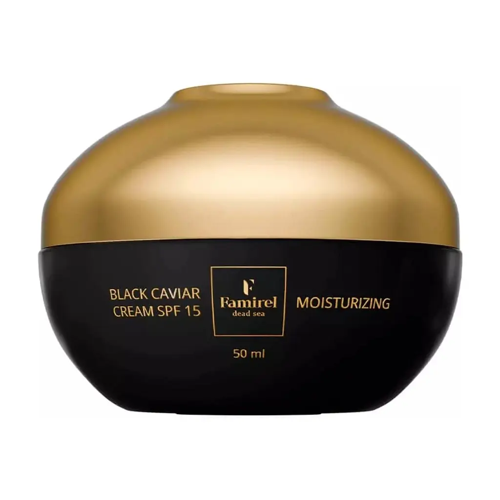 Крем для обличчя Famirel Black Caviar Moisturizing Cream SPF 15 Зволожувальний з екстрактом чорної ікри 50 мл (7290114086387)