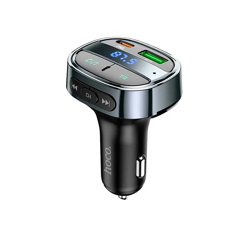 Автомобільний адаптер HOCO BT FM FM transmitter E70 | 2USB/Type-C, PD/QC, 30W/3A|