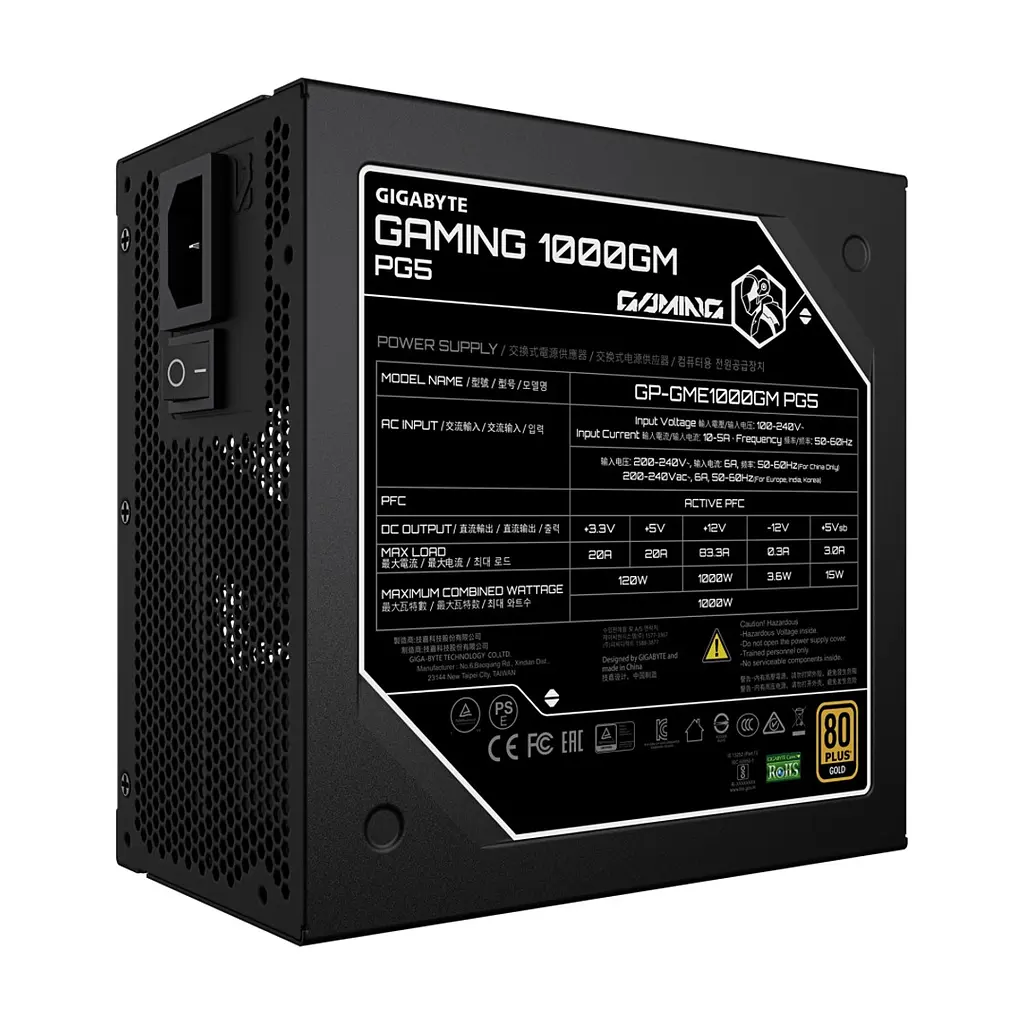 Блок живлення GIGABYTE 1000W 1000GM PG5 (GP-GME1000GM PG5) - фото 2