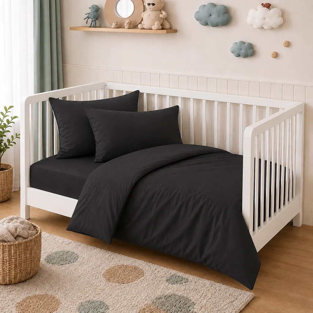 Дитяча постільна білизна MIRSON BABY фланель Black 110х160см (2200012799574) - фото 3