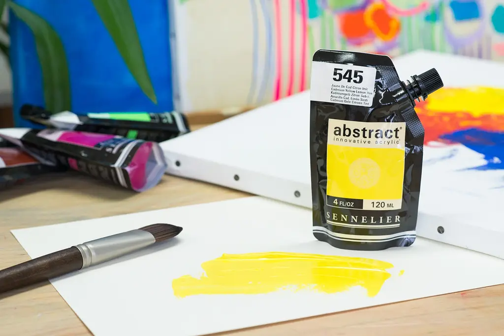 Акрилова фарба Sennelier Abstract, 120 мл, Кадмій жовто-лимонний відтінок (Cadmium Yellow Lemon Hue) - фото 3