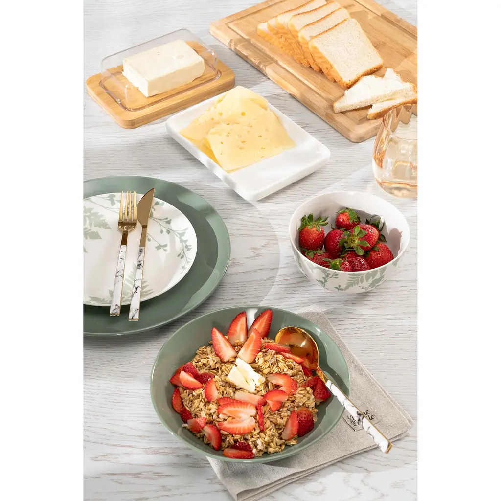 Тарелка десертная Ardesto Capri 19.2 см зеленая (AR0519CG) - фото 6