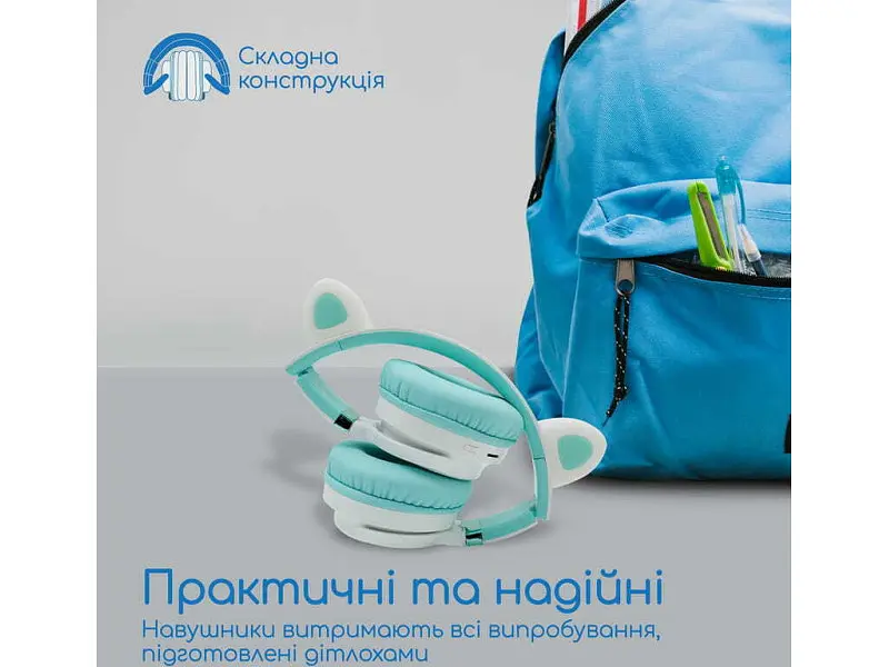 Навушники з мікрофоном Promate Panda Aqua (panda.aqua) - фото 6