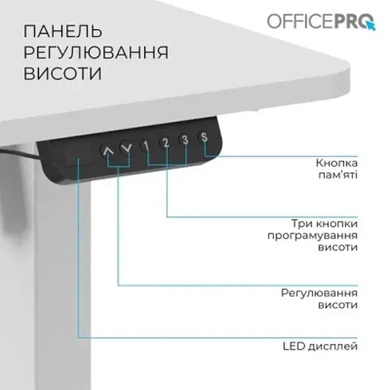 Комп'ютерний стіл OfficePro ODE1470W White (ODE1470W) - фото 6