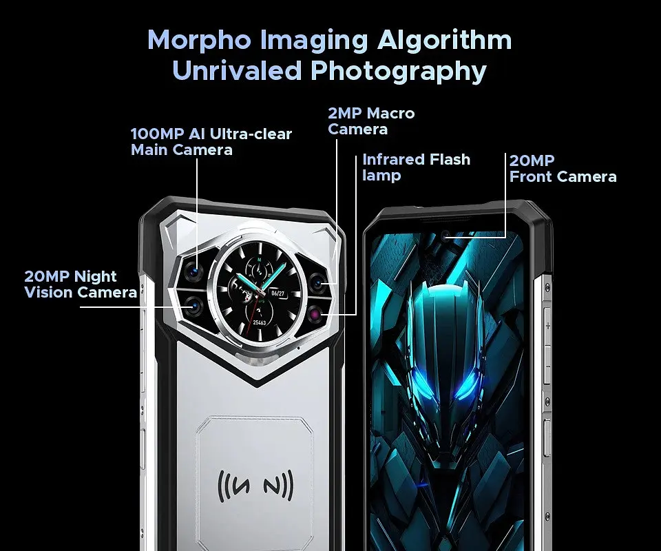 Смартфон Doogee S200 12/256 Gb Mecha Silver (6923740227824) - фото 5