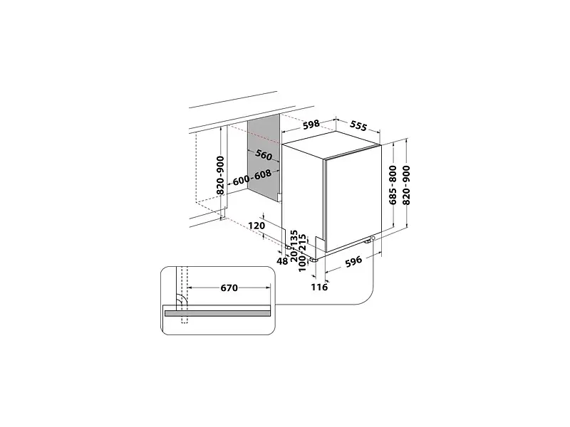 Вбудована посудомийна машина Whirlpool WCIO 3T341 PES - фото 8