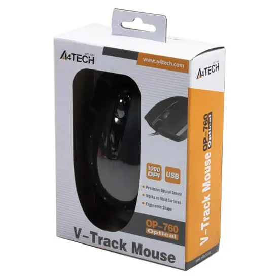 Мышь A4Tech OP-760NU USB Black - фото 4